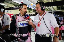 (L to R): Mark Gray (GBR) Force India F1 Team Senior Race Engineer with Ted Kravitz (GBR) Sky Sports Pitlane Reporter. 30.09.2018. Formula 1 World Championship, Rd 16, Russian Grand Prix, Sochi Autodrom, Sochi, Russia, Race Day.