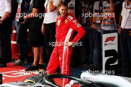 Sebastian Vettel (GER) Ferrari in parc ferme. 30.09.2018. Formula 1 World Championship, Rd 16, Russian Grand Prix, Sochi Autodrom, Sochi, Russia, Race Day.