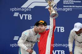 3rd place Sebastian Vettel (GER) Ferrari SF71H. 30.09.2018. Formula 1 World Championship, Rd 16, Russian Grand Prix, Sochi Autodrom, Sochi, Russia, Race Day.