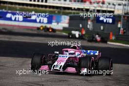 Sergio Perez (MEX) Racing Point Force India F1 VJM11. 30.09.2018. Formula 1 World Championship, Rd 16, Russian Grand Prix, Sochi Autodrom, Sochi, Russia, Race Day.