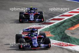 Brendon Hartley (NZL) Scuderia Toro Rosso STR13. 30.09.2018. Formula 1 World Championship, Rd 16, Russian Grand Prix, Sochi Autodrom, Sochi, Russia, Race Day.