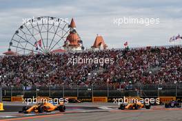 Stoffel Vandoorne (BEL) McLaren MCL33. 30.09.2018. Formula 1 World Championship, Rd 16, Russian Grand Prix, Sochi Autodrom, Sochi, Russia, Race Day.