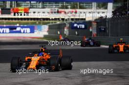 Fernando Alonso (ESP) McLaren MCL33. 30.09.2018. Formula 1 World Championship, Rd 16, Russian Grand Prix, Sochi Autodrom, Sochi, Russia, Race Day.