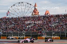 Esteban Ocon (FRA) Racing Point Force India F1 VJM11. 30.09.2018. Formula 1 World Championship, Rd 16, Russian Grand Prix, Sochi Autodrom, Sochi, Russia, Race Day.