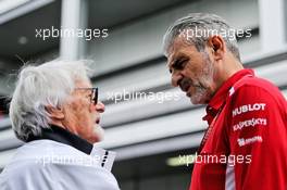 (L to R): Bernie Ecclestone (GBR) with Maurizio Arrivabene (ITA) Ferrari Team Principal. 29.09.2018. Formula 1 World Championship, Rd 16, Russian Grand Prix, Sochi Autodrom, Sochi, Russia, Qualifying Day.