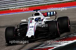 Lance Stroll (CDN) Williams FW41. 29.09.2018. Formula 1 World Championship, Rd 16, Russian Grand Prix, Sochi Autodrom, Sochi, Russia, Qualifying Day.