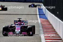 Sergio Perez (MEX) Racing Point Force India F1 VJM11. 29.09.2018. Formula 1 World Championship, Rd 16, Russian Grand Prix, Sochi Autodrom, Sochi, Russia, Qualifying Day.