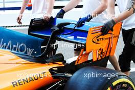 McLaren MCL33 rear wing detail. 27.09.2018. Formula 1 World Championship, Rd 16, Russian Grand Prix, Sochi Autodrom, Sochi, Russia, Preparation Day.