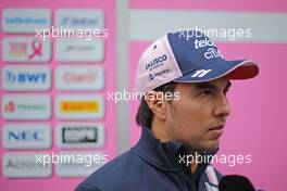 Sergio Perez (MEX) Sahara Force India F1   27.09.2018. Formula 1 World Championship, Rd 16, Russian Grand Prix, Sochi Autodrom, Sochi, Russia, Preparation Day.