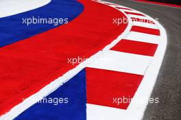 Circuit atmosphere - kerb detail. 27.09.2018. Formula 1 World Championship, Rd 16, Russian Grand Prix, Sochi Autodrom, Sochi, Russia, Preparation Day.