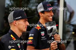 Max Verstappen (NLD) Red Bull Racing with team mate Daniel Ricciardo (AUS) Red Bull Racing. 27.09.2018. Formula 1 World Championship, Rd 16, Russian Grand Prix, Sochi Autodrom, Sochi, Russia, Preparation Day.