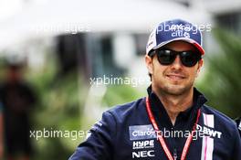 Sergio Perez (MEX) Racing Point Force India F1 Team. 27.09.2018. Formula 1 World Championship, Rd 16, Russian Grand Prix, Sochi Autodrom, Sochi, Russia, Preparation Day.