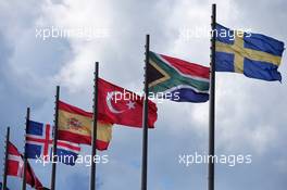 Circuit atmosphere - flags. 27.09.2018. Formula 1 World Championship, Rd 16, Russian Grand Prix, Sochi Autodrom, Sochi, Russia, Preparation Day.