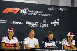 The FIA Press Conference (L to R): Marcus Ericsson (SWE) Sauber F1 Team; Valtteri Bottas (FIN) Mercedes AMG F1; Sergey Sirotkin (RUS) Williams; Charles Leclerc (MON) Sauber F1 Team. 27.09.2018. Formula 1 World Championship, Rd 16, Russian Grand Prix, Sochi Autodrom, Sochi, Russia, Preparation Day.