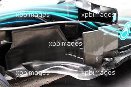 Mercedes AMG F1 W09 sidepod detail. 27.09.2018. Formula 1 World Championship, Rd 16, Russian Grand Prix, Sochi Autodrom, Sochi, Russia, Preparation Day.