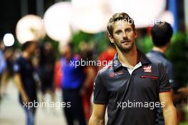 Romain Grosjean (FRA) Haas F1 Team. 14.09.2018. Formula 1 World Championship, Rd 15, Singapore Grand Prix, Marina Bay Street Circuit, Singapore, Practice Day.