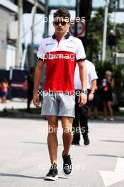 Charles Leclerc (MON) Sauber F1 Team. 14.09.2018. Formula 1 World Championship, Rd 15, Singapore Grand Prix, Marina Bay Street Circuit, Singapore, Practice Day.