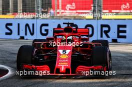 Sebastian Vettel (GER) Ferrari SF71H. 14.09.2018. Formula 1 World Championship, Rd 15, Singapore Grand Prix, Marina Bay Street Circuit, Singapore, Practice Day.