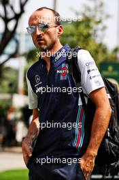 Robert Kubica (POL) Williams Reserve and Development Driver. 14.09.2018. Formula 1 World Championship, Rd 15, Singapore Grand Prix, Marina Bay Street Circuit, Singapore, Practice Day.