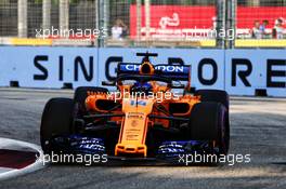 Fernando Alonso (ESP) McLaren MCL33. 14.09.2018. Formula 1 World Championship, Rd 15, Singapore Grand Prix, Marina Bay Street Circuit, Singapore, Practice Day.