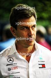 Toto Wolff (GER) Mercedes AMG F1 Shareholder and Executive Director. 14.09.2018. Formula 1 World Championship, Rd 15, Singapore Grand Prix, Marina Bay Street Circuit, Singapore, Practice Day.