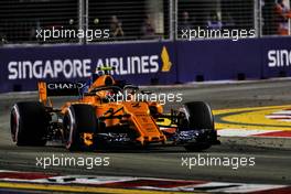 Stoffel Vandoorne (BEL) McLaren MCL33. 14.09.2018. Formula 1 World Championship, Rd 15, Singapore Grand Prix, Marina Bay Street Circuit, Singapore, Practice Day.