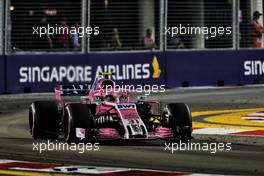 Esteban Ocon (FRA) Racing Point Force India F1 VJM11. 14.09.2018. Formula 1 World Championship, Rd 15, Singapore Grand Prix, Marina Bay Street Circuit, Singapore, Practice Day.