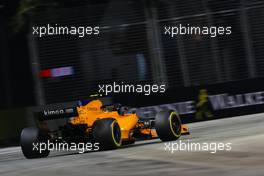 Stoffel Vandoorne (BEL) McLaren F1   14.09.2018. Formula 1 World Championship, Rd 15, Singapore Grand Prix, Marina Bay Street Circuit, Singapore, Practice Day.