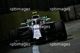 Sergey Sirotkin (RUS) Williams FW41. 14.09.2018. Formula 1 World Championship, Rd 15, Singapore Grand Prix, Marina Bay Street Circuit, Singapore, Practice Day.