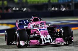 Sergio Perez (MEX) Racing Point Force India F1 VJM11. 14.09.2018. Formula 1 World Championship, Rd 15, Singapore Grand Prix, Marina Bay Street Circuit, Singapore, Practice Day.