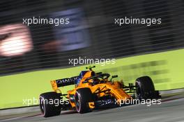 Stoffel Vandoorne (BEL) McLaren F1  14.09.2018. Formula 1 World Championship, Rd 15, Singapore Grand Prix, Marina Bay Street Circuit, Singapore, Practice Day.