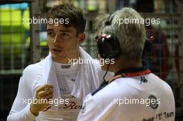 Charles Leclerc (MON) Sauber C37. 16.09.2018. Formula 1 World Championship, Rd 15, Singapore Grand Prix, Marina Bay Street Circuit, Singapore, Race Day.