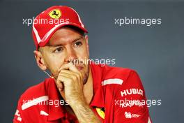 Sebastian Vettel (GER) Ferrari in the post race FIA Press Conference. 16.09.2018. Formula 1 World Championship, Rd 15, Singapore Grand Prix, Marina Bay Street Circuit, Singapore, Race Day.