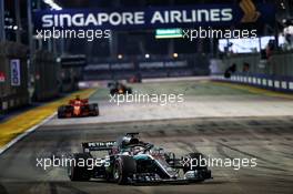 Lewis Hamilton (GBR) Mercedes AMG F1 W09. 16.09.2018. Formula 1 World Championship, Rd 15, Singapore Grand Prix, Marina Bay Street Circuit, Singapore, Race Day.