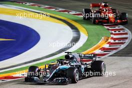 Lewis Hamilton (GBR) Mercedes AMG F1 W09. 16.09.2018. Formula 1 World Championship, Rd 15, Singapore Grand Prix, Marina Bay Street Circuit, Singapore, Race Day.