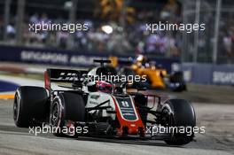 Romain Grosjean (FRA) Haas F1 Team VF-18. 16.09.2018. Formula 1 World Championship, Rd 15, Singapore Grand Prix, Marina Bay Street Circuit, Singapore, Race Day.