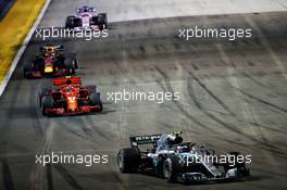 Valtteri Bottas (FIN) Mercedes AMG F1 W09. 16.09.2018. Formula 1 World Championship, Rd 15, Singapore Grand Prix, Marina Bay Street Circuit, Singapore, Race Day.