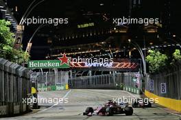 Sergio Perez (MEX) Racing Point Force India F1 VJM11. 16.09.2018. Formula 1 World Championship, Rd 15, Singapore Grand Prix, Marina Bay Street Circuit, Singapore, Race Day.