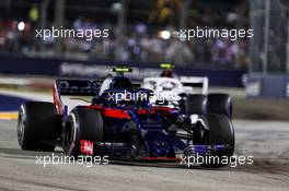 Pierre Gasly (FRA) Scuderia Toro Rosso STR13. 16.09.2018. Formula 1 World Championship, Rd 15, Singapore Grand Prix, Marina Bay Street Circuit, Singapore, Race Day.