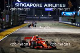 Kimi Raikkonen (FIN) Ferrari SF71H. 16.09.2018. Formula 1 World Championship, Rd 15, Singapore Grand Prix, Marina Bay Street Circuit, Singapore, Race Day.