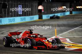 Sebastian Vettel (GER) Ferrari SF71H. 16.09.2018. Formula 1 World Championship, Rd 15, Singapore Grand Prix, Marina Bay Street Circuit, Singapore, Race Day.