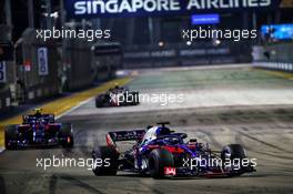 Brendon Hartley (NZL) Scuderia Toro Rosso STR13. 16.09.2018. Formula 1 World Championship, Rd 15, Singapore Grand Prix, Marina Bay Street Circuit, Singapore, Race Day.