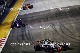 Kevin Magnussen (DEN) Haas VF-18. 16.09.2018. Formula 1 World Championship, Rd 15, Singapore Grand Prix, Marina Bay Street Circuit, Singapore, Race Day.