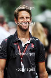 Romain Grosjean (FRA) Haas F1 Team. 15.09.2018. Formula 1 World Championship, Rd 15, Singapore Grand Prix, Marina Bay Street Circuit, Singapore, Qualifying Day.