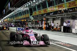 Esteban Ocon (FRA) Racing Point Force India F1 VJM11. 15.09.2018. Formula 1 World Championship, Rd 15, Singapore Grand Prix, Marina Bay Street Circuit, Singapore, Qualifying Day.