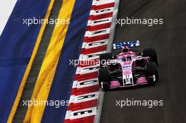 Sergio Perez (MEX) Racing Point Force India F1 VJM11. 15.09.2018. Formula 1 World Championship, Rd 15, Singapore Grand Prix, Marina Bay Street Circuit, Singapore, Qualifying Day.