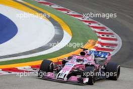 Sergio Perez (MEX) Sahara Force India F1   15.09.2018. Formula 1 World Championship, Rd 15, Singapore Grand Prix, Marina Bay Street Circuit, Singapore, Qualifying Day.