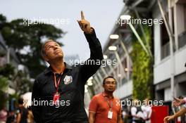 Kai Ebel (GER) RTL TV Presenter. 16.09.2018. Formula 1 World Championship, Rd 15, Singapore Grand Prix, Marina Bay Street Circuit, Singapore, Race Day.