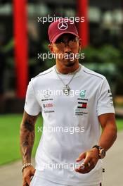 Lewis Hamilton (GBR) Mercedes AMG F1. 13.09.2018. Formula 1 World Championship, Rd 15, Singapore Grand Prix, Marina Bay Street Circuit, Singapore, Preparation Day.