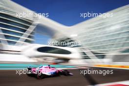 Sergio Perez (MEX) Racing Point Force India F1 VJM11. 23.11.2018. Formula 1 World Championship, Rd 21, Abu Dhabi Grand Prix, Yas Marina Circuit, Abu Dhabi, Practice Day.